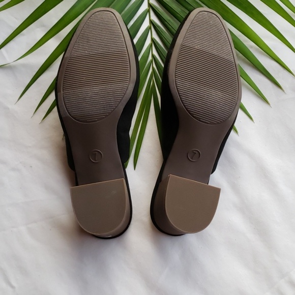 Women's Low Vamp Kitten Heeled Mules- black - Picture 4 of 6